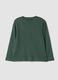 T-shirt verde in puro cotone organico con girocollo_0