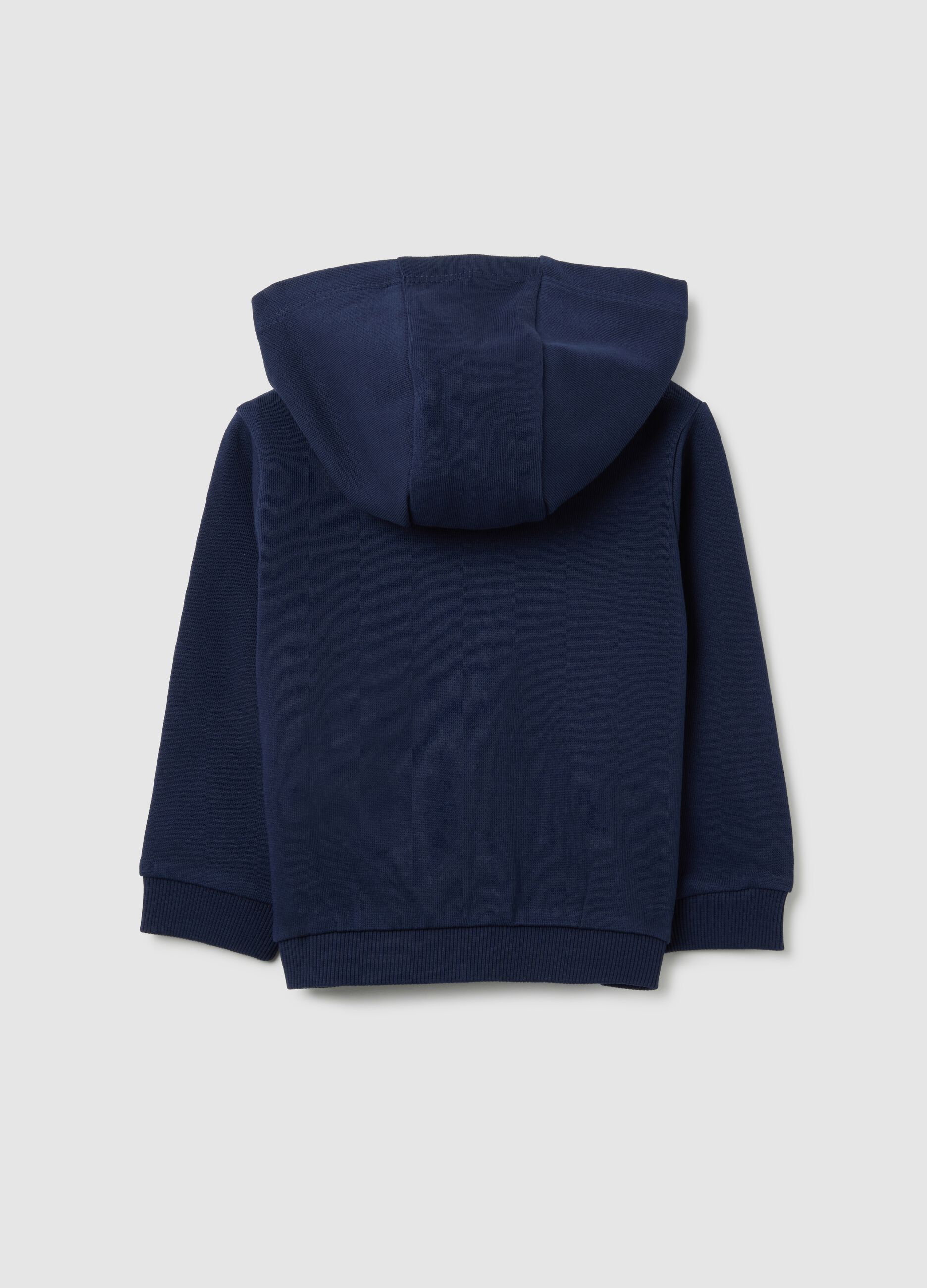 Felpa da neonata in puro cotone blu regular fit