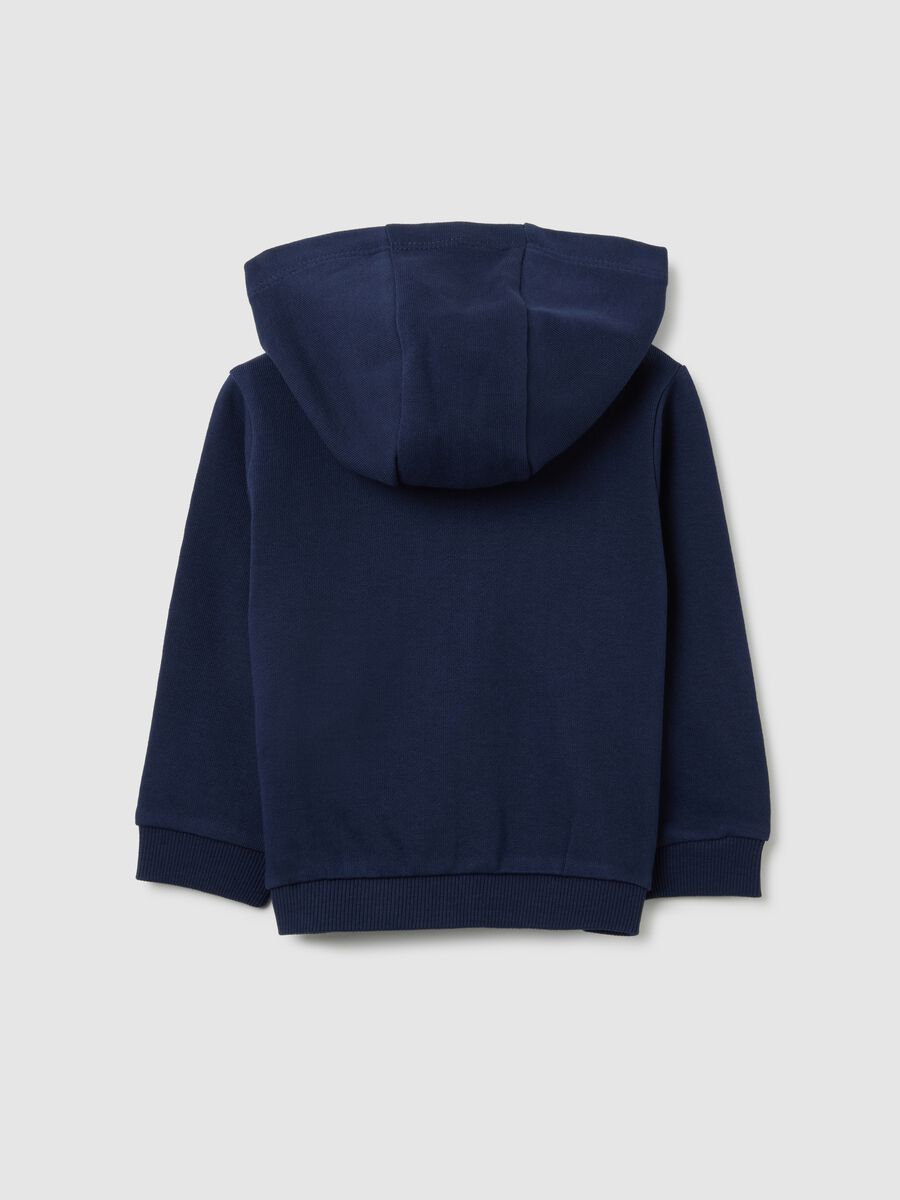 Felpa da neonata in puro cotone blu regular fit_1