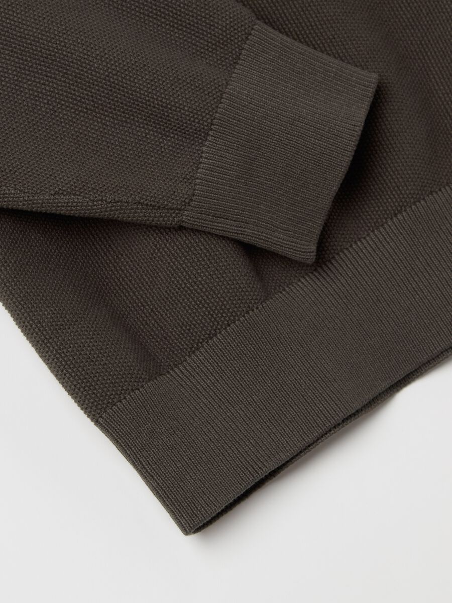 Cotton pullover with micro weave_5
