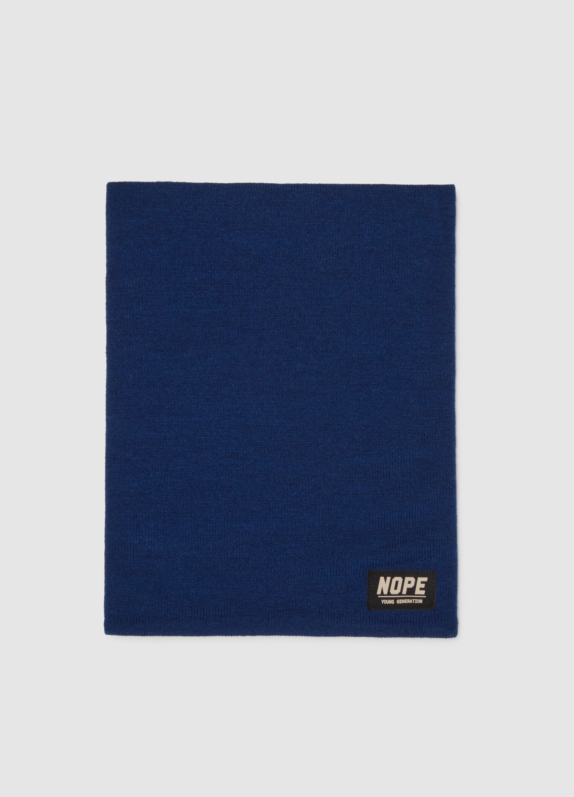 Child's scarf in stretchy blue fabric