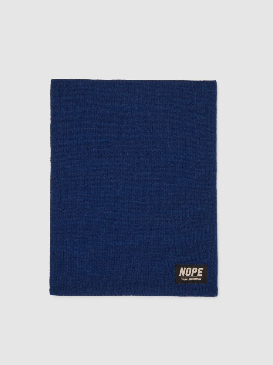 Child's scarf in stretchy blue fabric_0