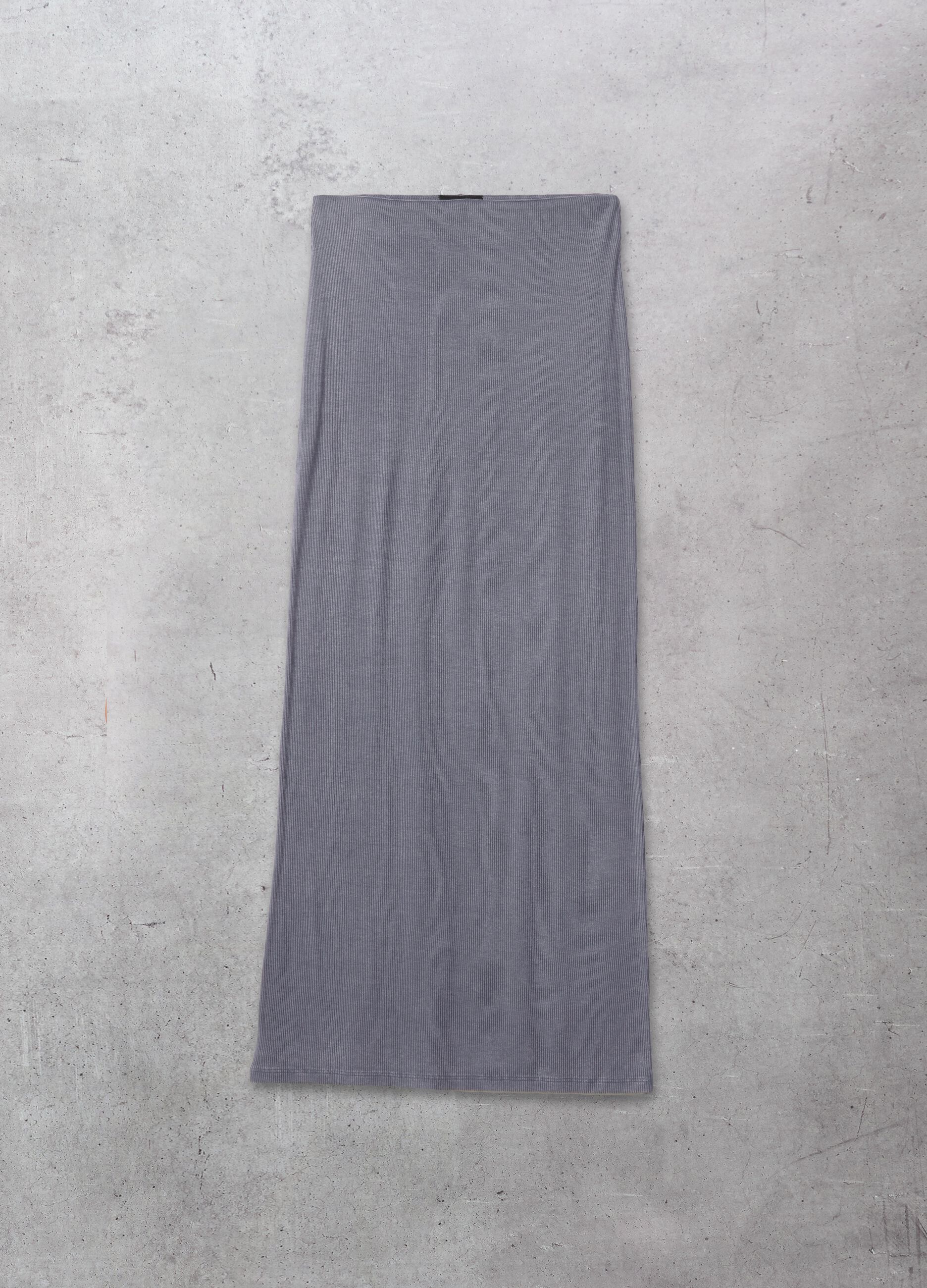 Ribbed Long Skirt Vintage Grey