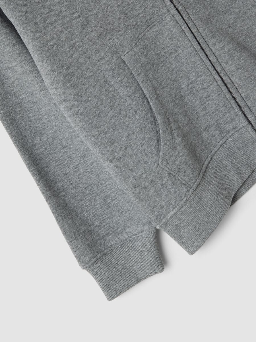 Felpa grigio melange in puro cotone organico con girocollo_3