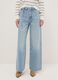 Pure Cotton Blue Wide Leg Jeans_1