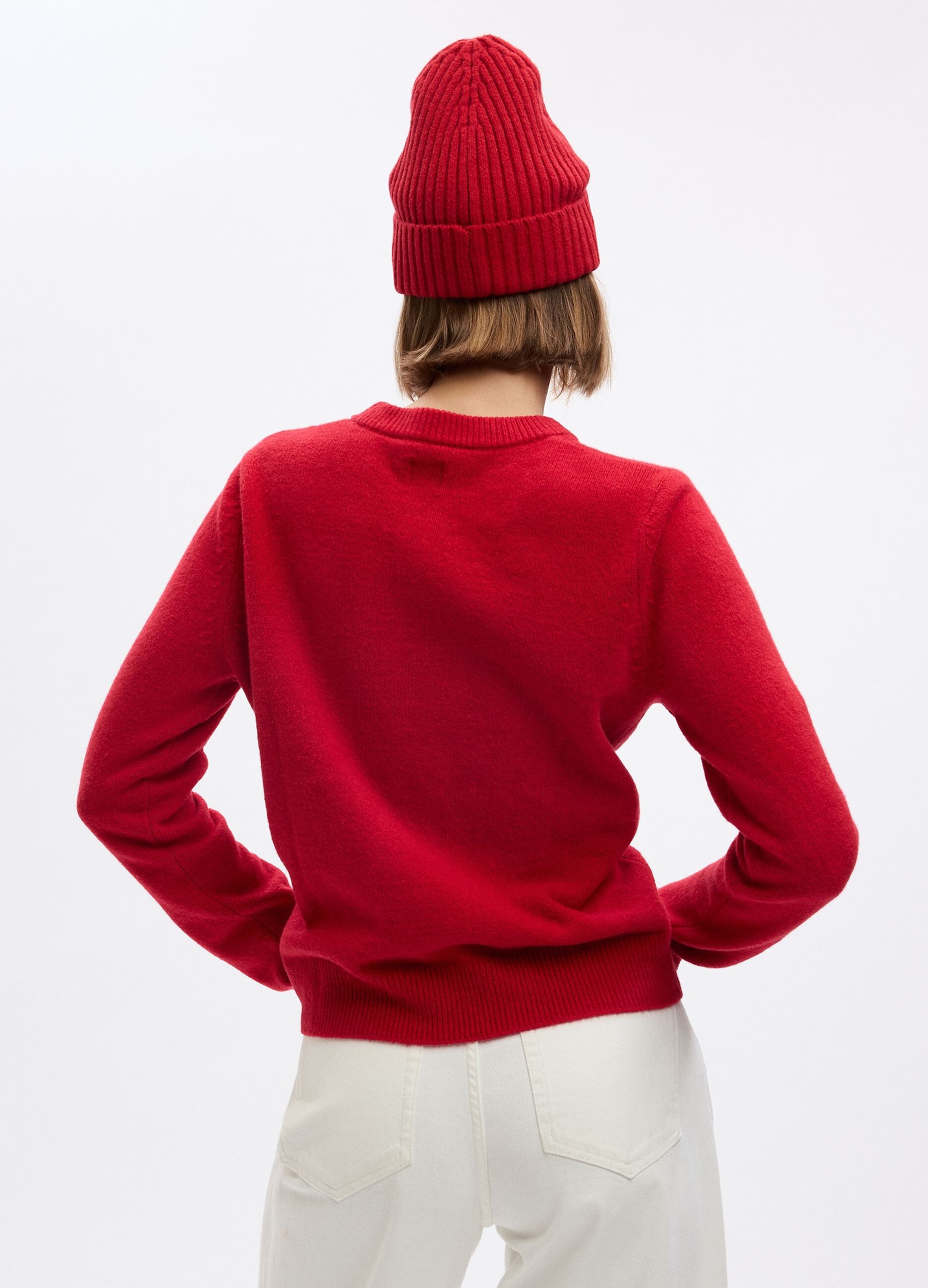 Pullover con scollo rotondo