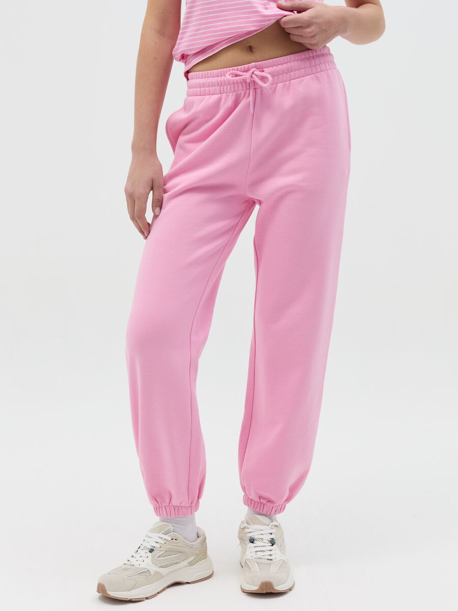 Essential joggers in fleece with drawstring_1