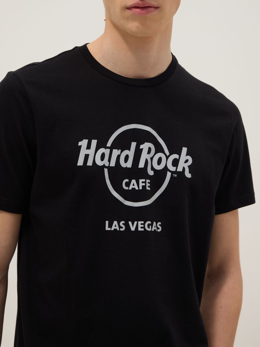 Black Hard Rock Cafe regular-fit pure cotton T-shirt_3