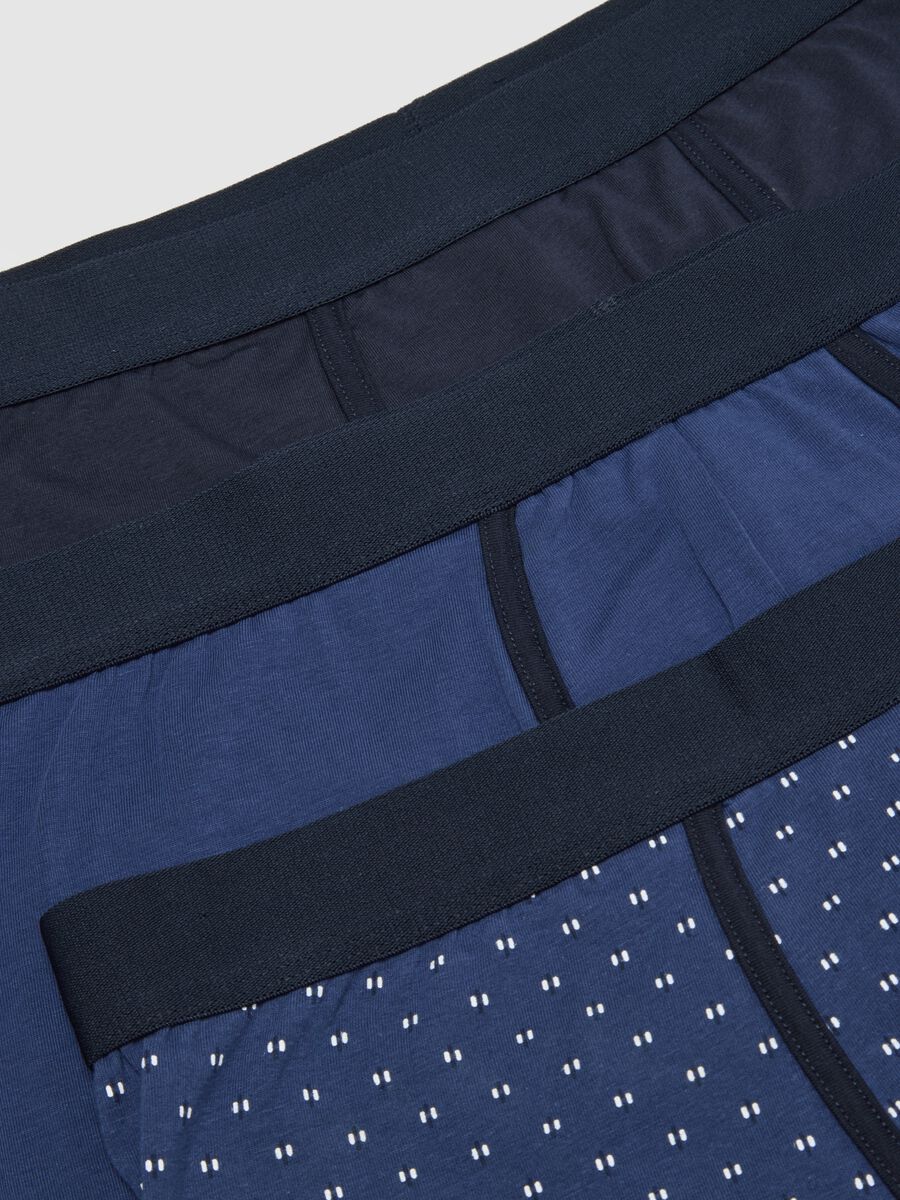 Tripack of regular fit blue stretch cotton boxers_5