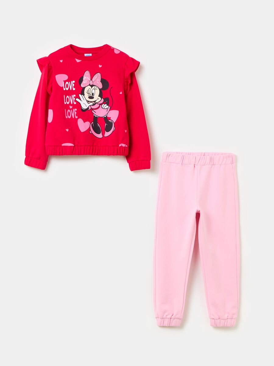 Fleece jogging set with Minnie Mouse print_0