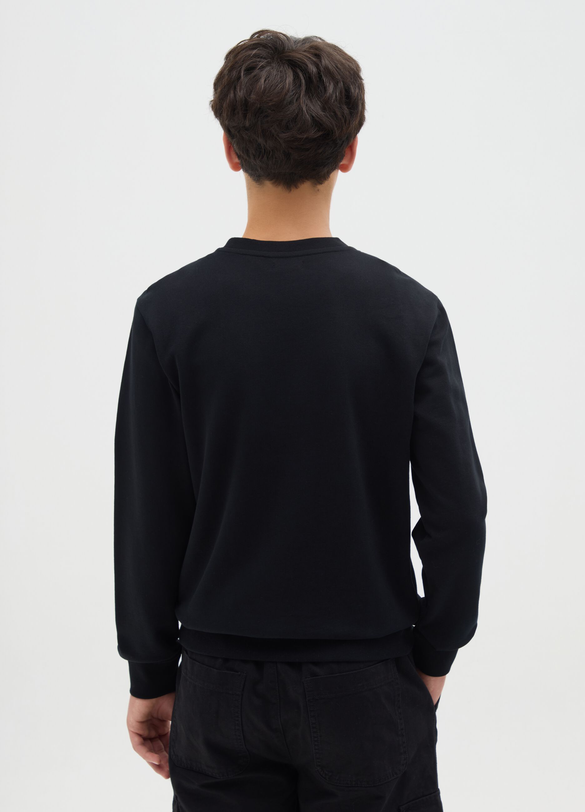 Round neck sweatshirt with print