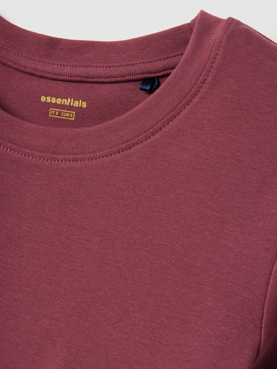 Red Stretch Cotton Slim Fit T-Shirt_5