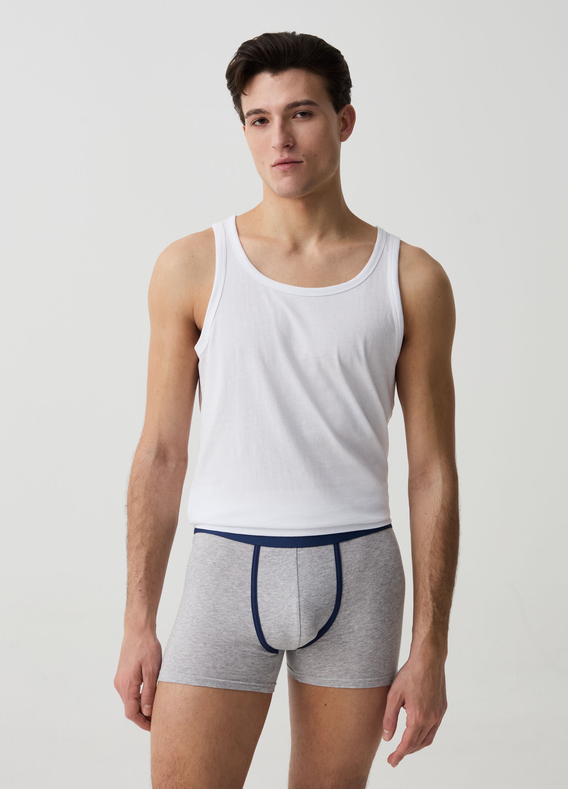 Ovs Tripack boxer midi con profilo rigato