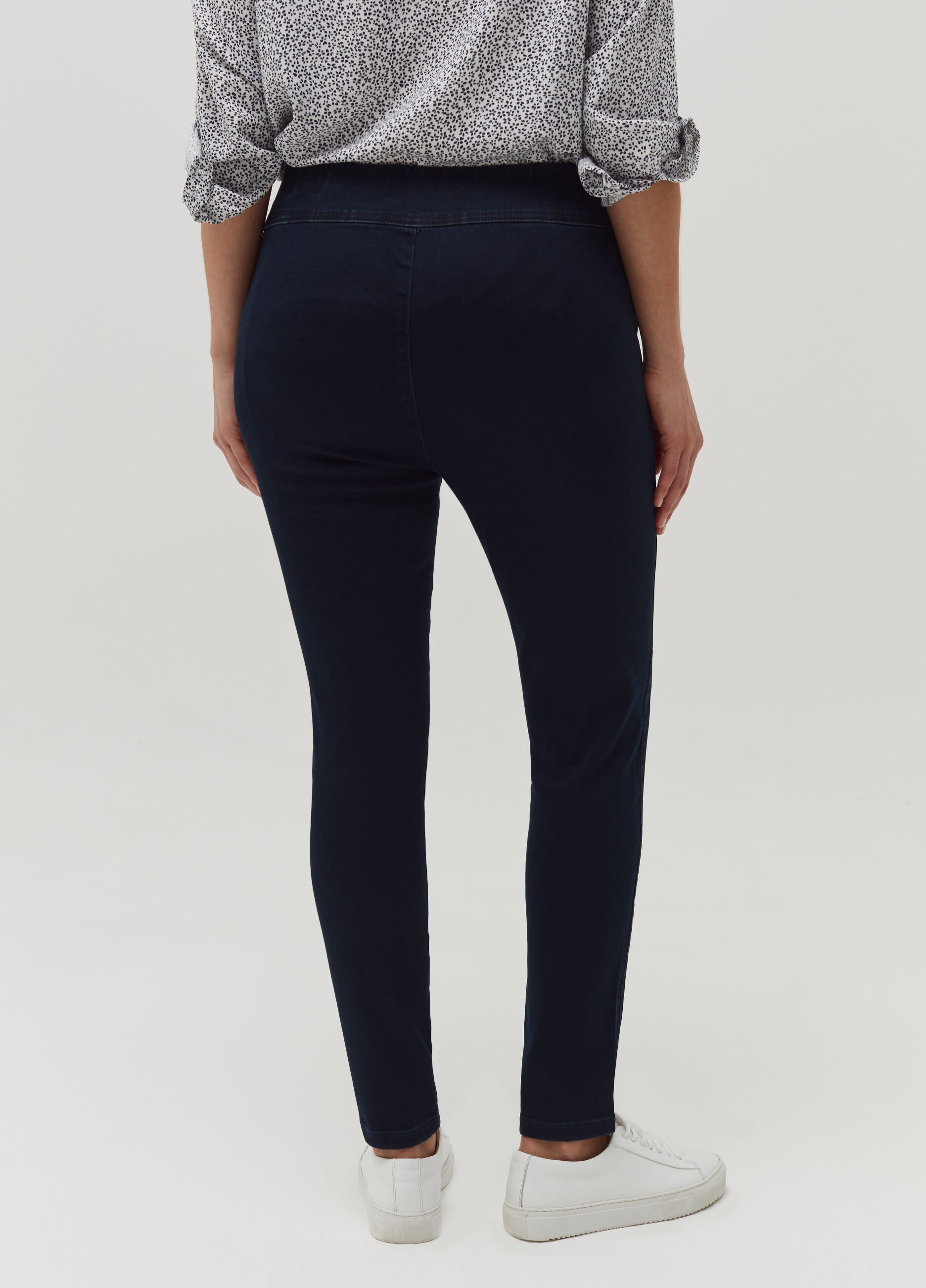 Curvy stretch jeggings with high waist