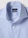 Slim fit pure cotton shirt with white and blue stripes_1