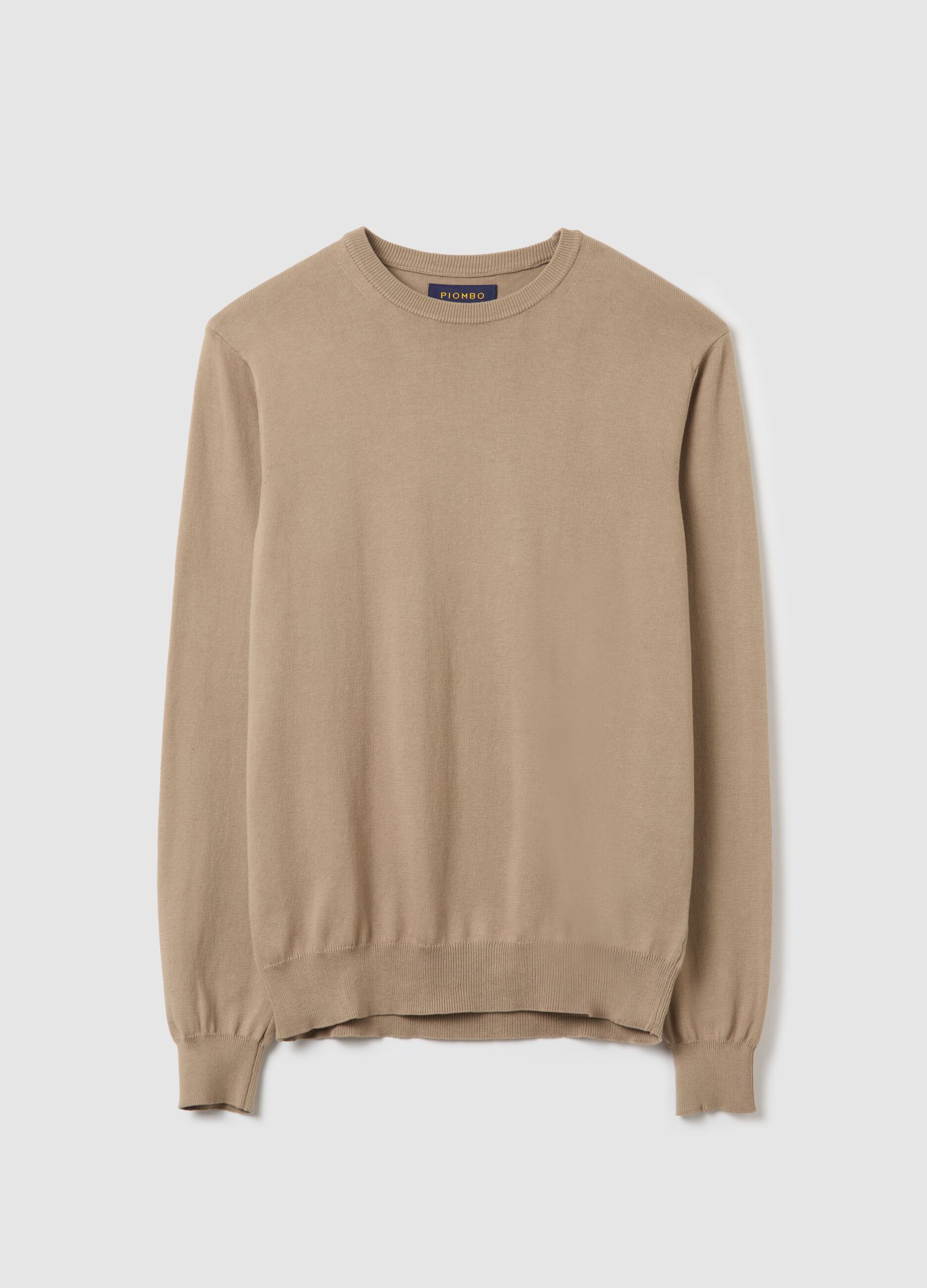 Pullover girocollo tinta unita