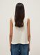 Beige pure cotton top with shoulder ties_3