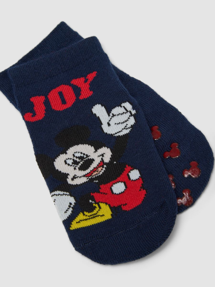 Bipack calze corte antiscivolo in cotone organico elasticizzato Mickey & Friends_2