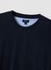 Blue organic cotton pyjama top with crew neck_1