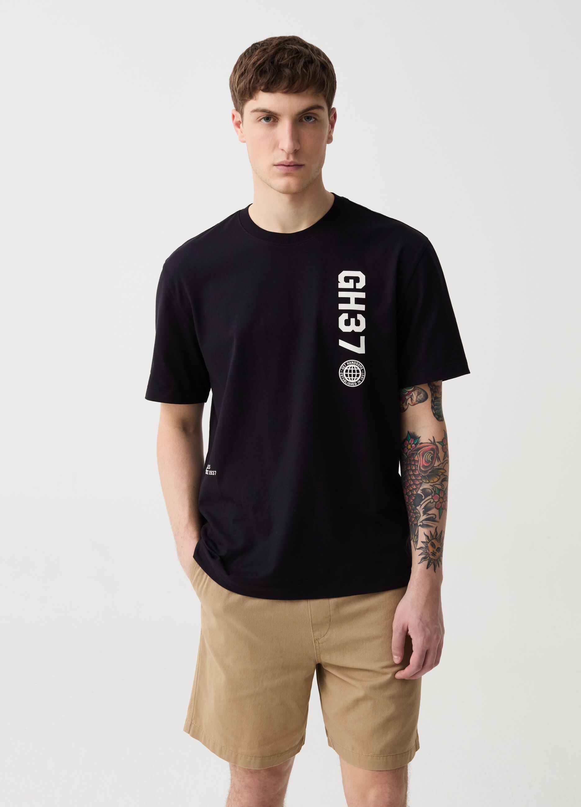 Ovs Bermuda jogger in cotone con coulisse