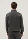Grey regular fit cotton-blend sweatshirt with half zip_2