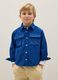 Children's blue pure cotton oversized fit shirt_0