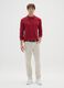 Red regular fit pure cotton polo_3