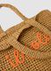 Brown beach bag in paper fabric_2