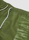 Green swim shorts with contrast drawstring_1