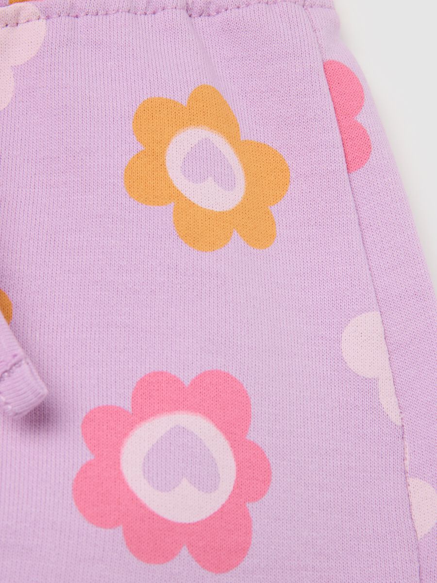 Multicolour regular fit pure cotton girl's shorts with drawstring_3