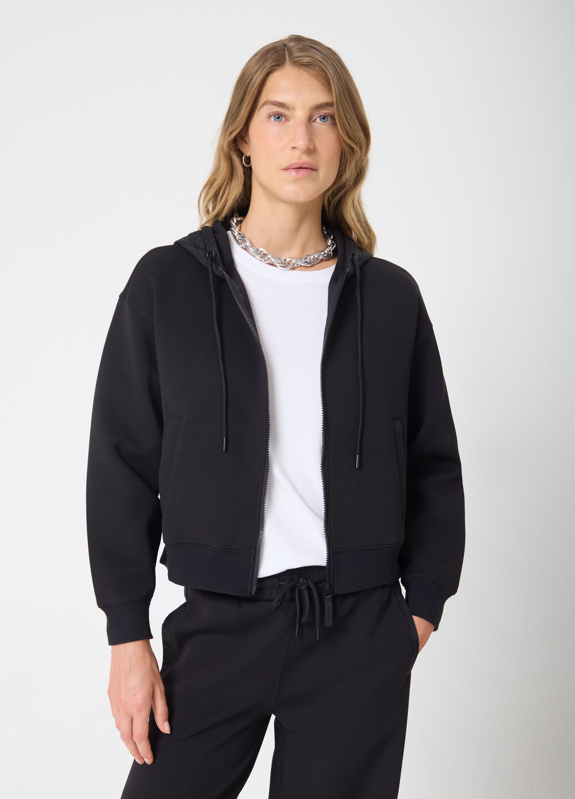 Full-zip cropped hoodie ALTAVIA STUDIO
