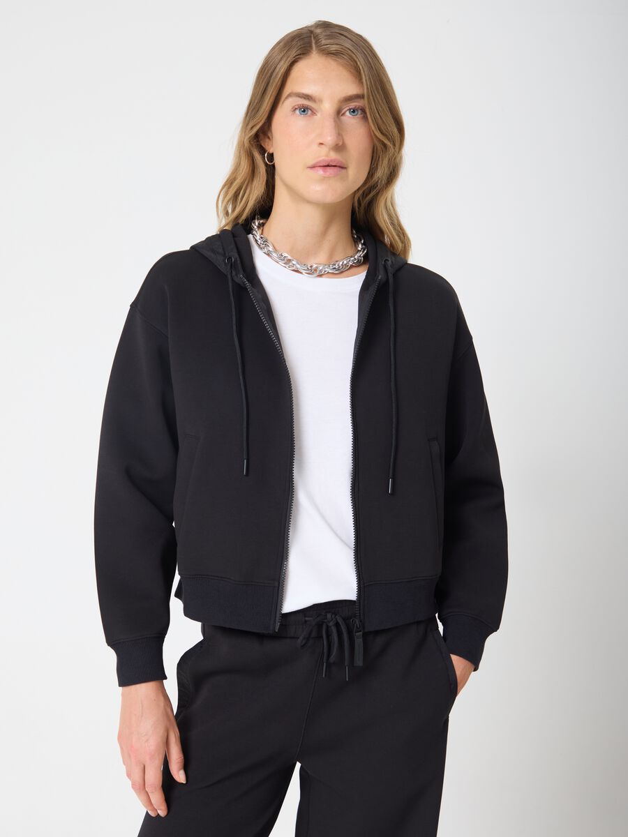 Full-zip cropped hoodie ALTAVIA STUDIO_1
