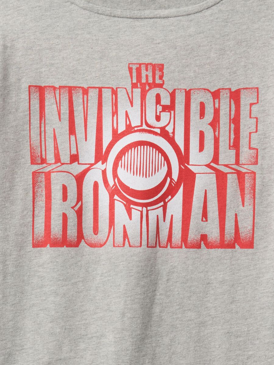 Grey short sleeve T-shirt with Marvel print GAP Kids_2