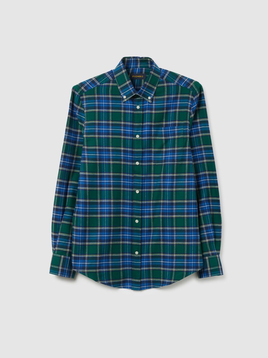 Pure cotton multicolour checked shirt regular fit_0
