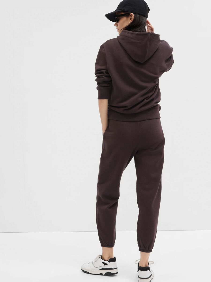 Joggers in felpa con ricamo logo_1