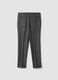 Grey slim-fit formal trousers in stretch viscose_2