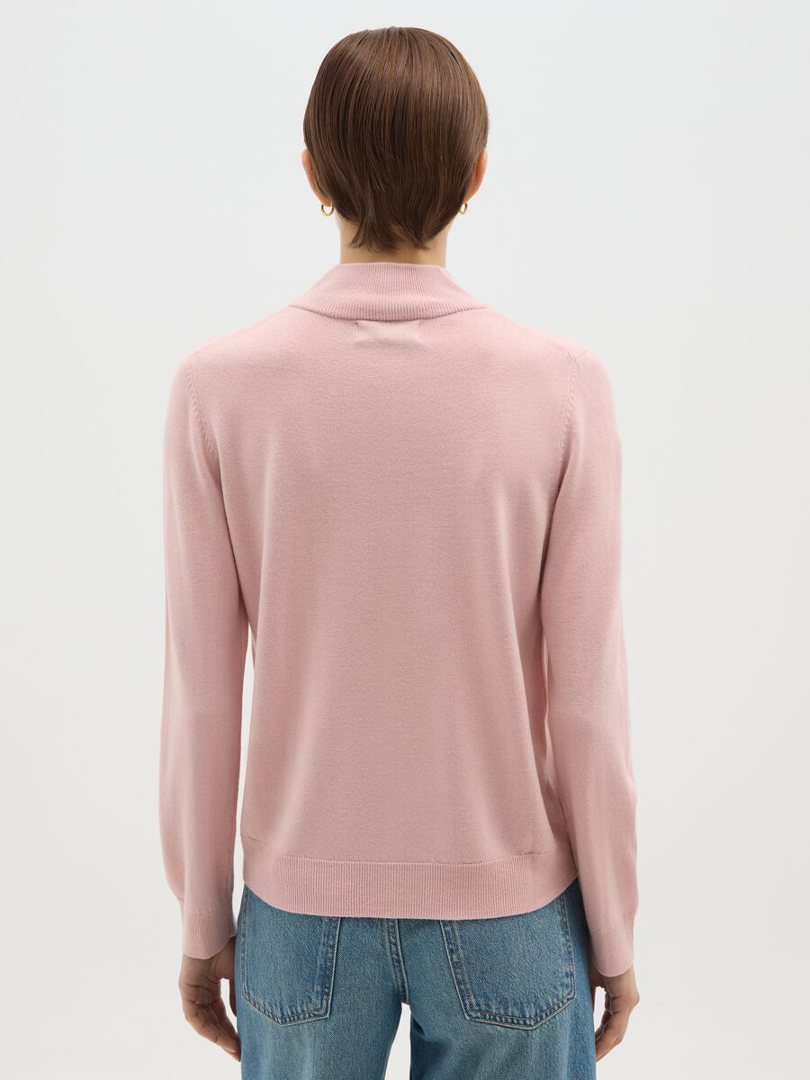 Pink regular fit sweater_2