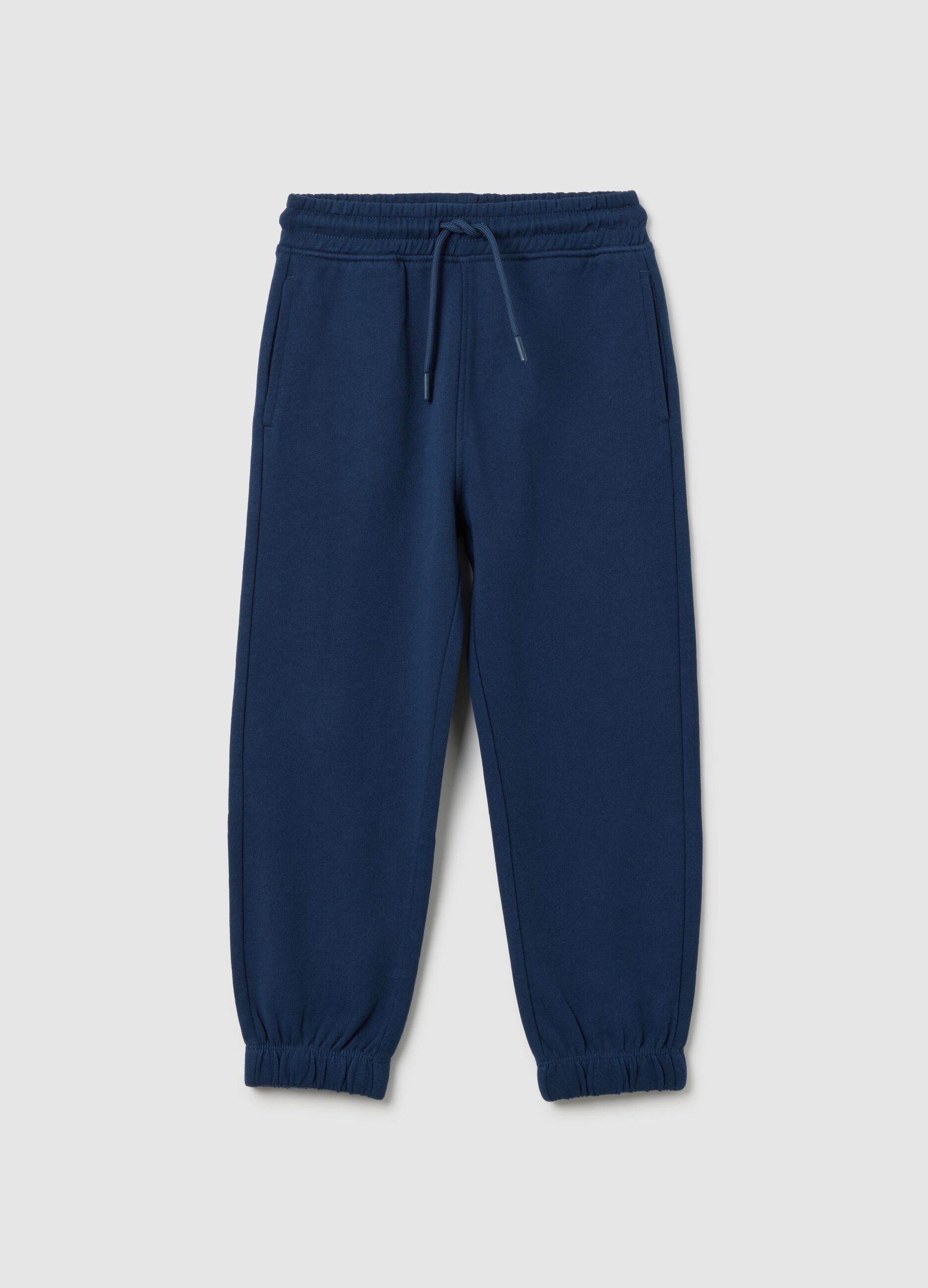 Children's blue jogger trousers in pure cotton regular fit