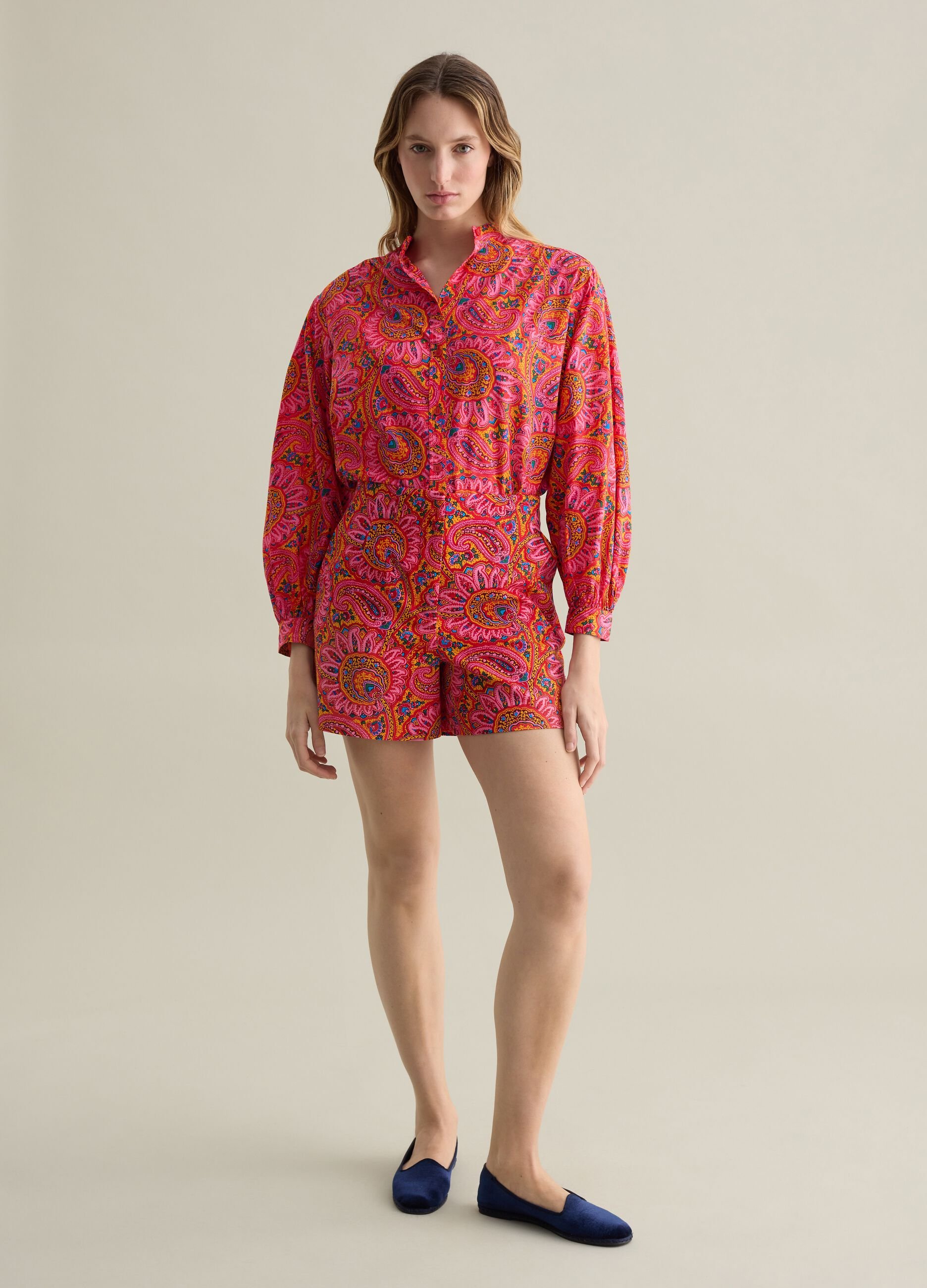 Shirt with paisley print