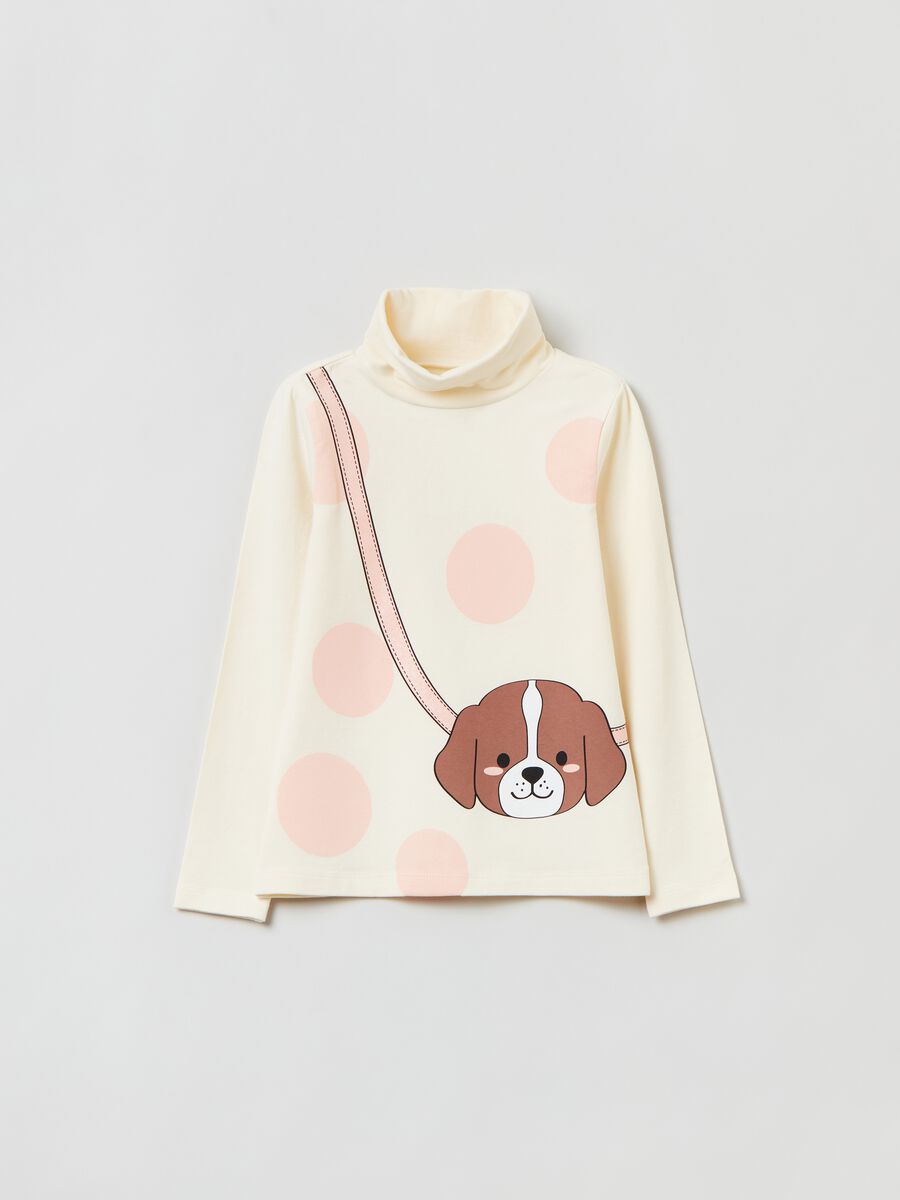 T-shirt maniche lunghe a collo alto_0