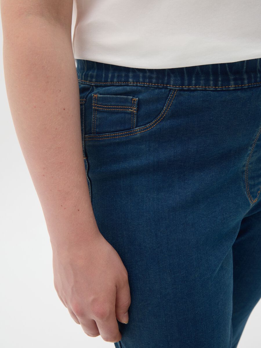 Women's blue denim regular fit jeggings_2