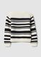 White striped cotton-blend crew-neck top for girls_1