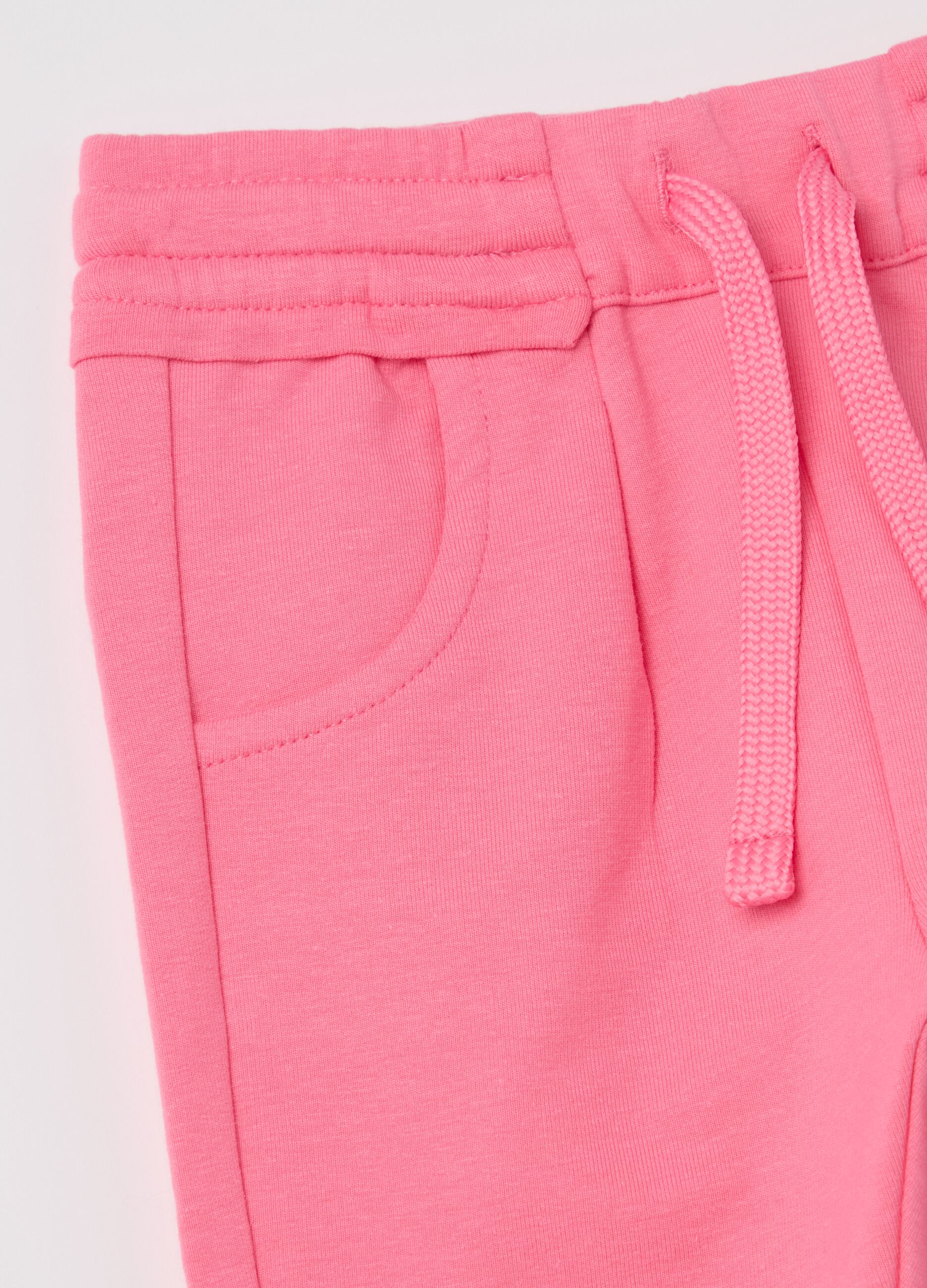 French terry joggers with drawstring