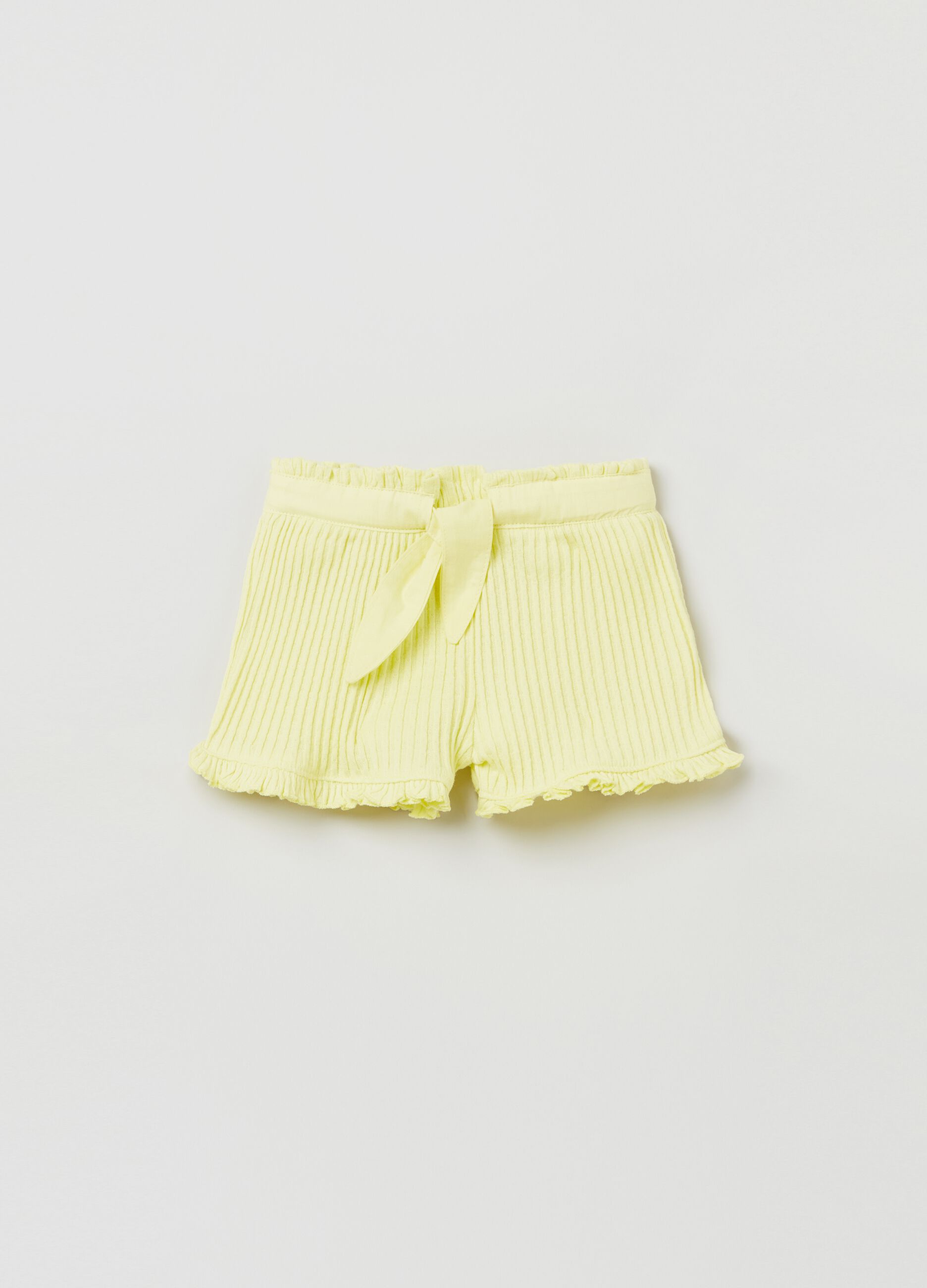 Shorts a costine con rouches_0