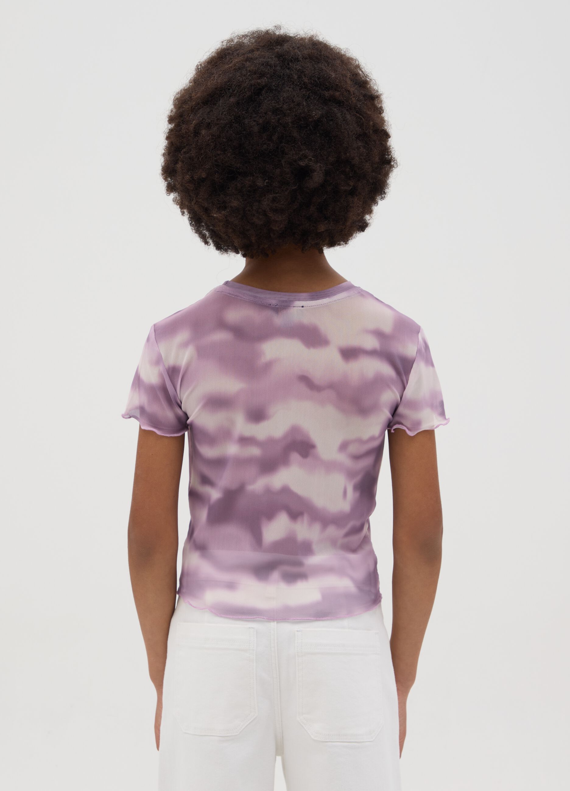 OVS Kids Purple Mesh Short Sleeve T-Shirt