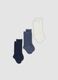 3-pack of multicolour long socks in stretch organic cotton_0