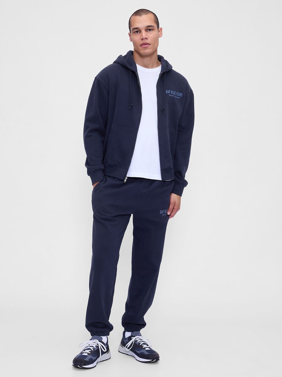 Blue Hoodie with Zip_2