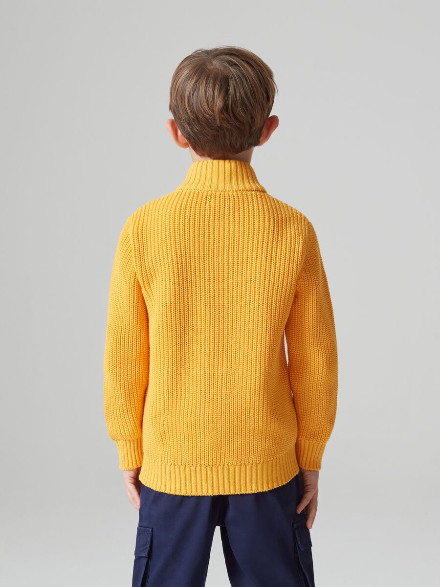 Cardigan full-zip in cotone con ricamo_2