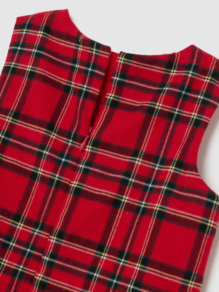Girls' multicoloured check sleeveless dress, regular fit_2