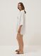 Long white pure linen beach cover-up_1